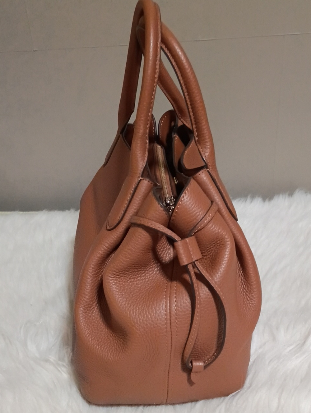 kate spade Dumpling satchel in Gingerbread Tan Pebble leather - Picture 4 of 16